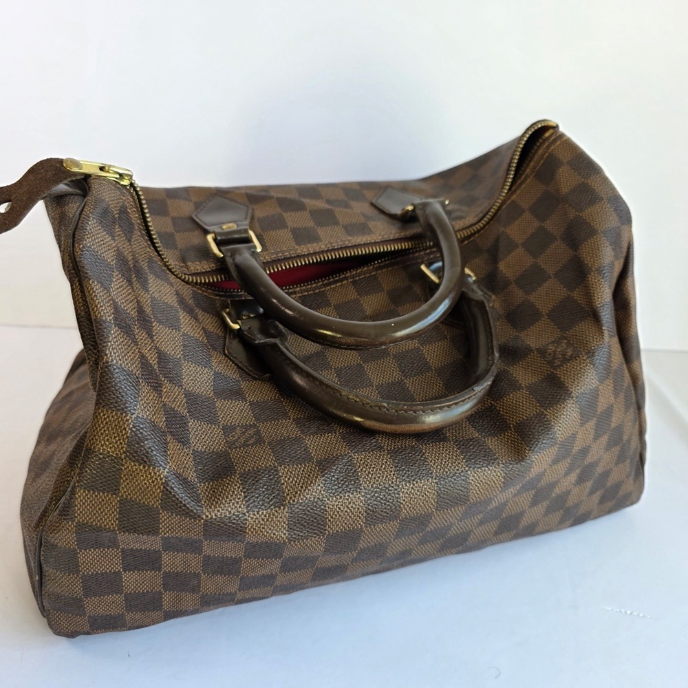 Authentic LOUIS VUITTON Speedy 35 in Damier Ébène - Picture 6 of 16